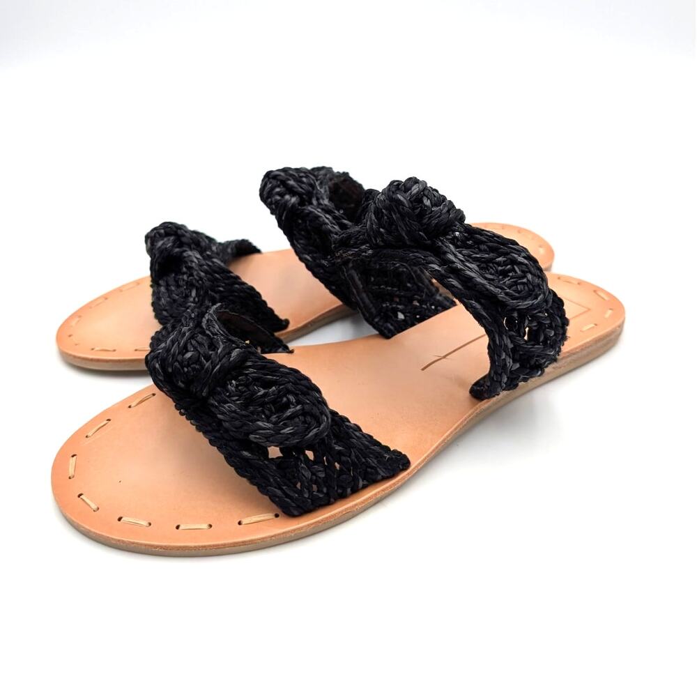 Dolce Vita Dinah Slide Sandals Open Round Toe Women's Black Size US9 EU39.5